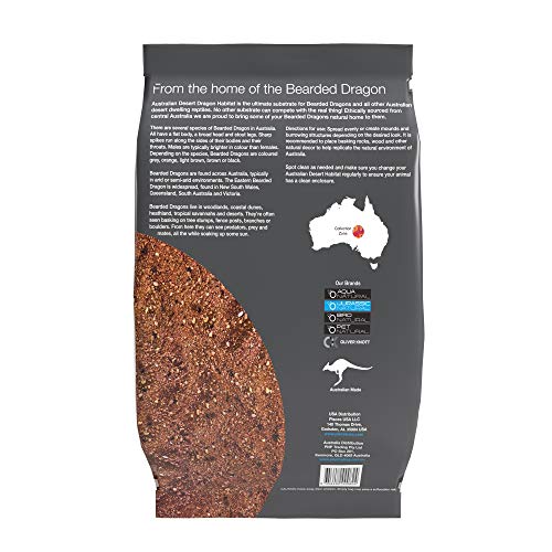 JurassicNatural Australian Desert Dragon Habitat 20lb Substrate for Bearded Dragons and Other Lizards, Red (DESERT020)