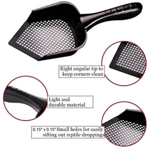 SunGrow Rabbits & Ferret Poop Scoop, Mealworm Sifter, Deep Plastic Shovel, Pointed Edge for Reaching Corners, for Cat Clumping Litter