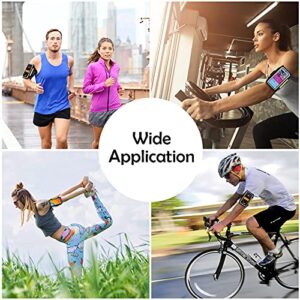 Running Armband with Airpods Bag Cell Phone Armband for iPhone 14 13 Pro 14 Plus 12 11 XR XS, Galaxy S20/S10 Water Resistant Sports Phone Holder Case & Zipper Slot Car Key Holder for 6.5 inch Phone