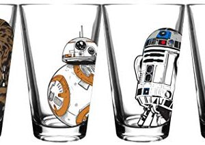 Star Wars Classic Pint Glass Set - 16 oz. Glass Capacity - Set of 4 Glasses - Classic Shape