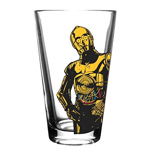 Star Wars Classic Pint Glass Set - 16 oz. Glass Capacity - Set of 4 Glasses - Classic Shape