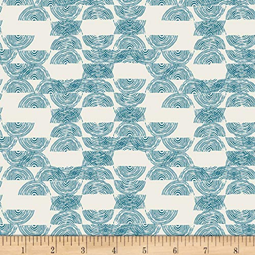 Art Gallery Fabrics Art Gallery Stretch Jersey Knit Bountiful Haymow Stack, Teal