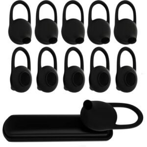 ear tips soft replacement silicone gel cover pads 10 pcs for bluetooth headset earbuds earphones earpiece - black