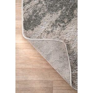 nuLOOM Cyn Abstract Runner Rug, 2' 8" x 8', Silver