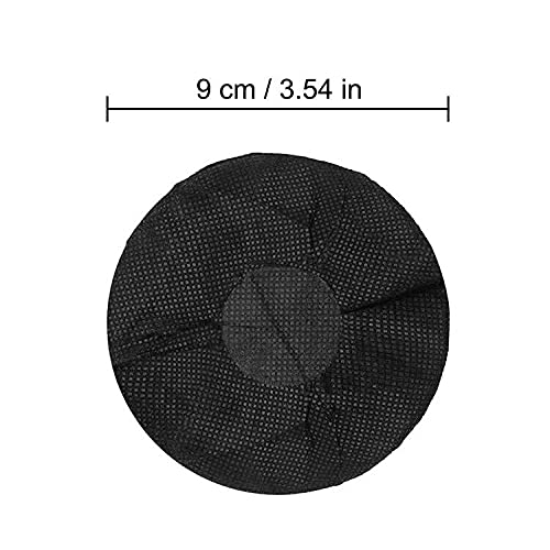 Tvoip 100Pcs Black Non-Woven Sanitary Headphone Ear Cover, Disposable Super Stretch Covers Washable, for Most On Ear Headphones Earpads ( 9cm / 3.54 Inch)