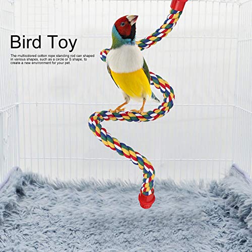 Parrot Rope Perches Parrot Climbing Ropes Parrot Swing Toys Parrot Spiral Standing Toys Parrot Cage Toys (M )