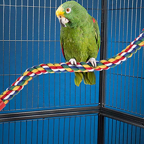 Parrot Rope Perches Parrot Climbing Ropes Parrot Swing Toys Parrot Spiral Standing Toys Parrot Cage Toys (M )