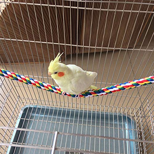 Parrot Rope Perches Parrot Climbing Ropes Parrot Swing Toys Parrot Spiral Standing Toys Parrot Cage Toys (M )