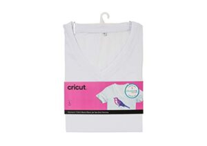 cricut women's t-shirt blank, v-neck, large infusible ink, white