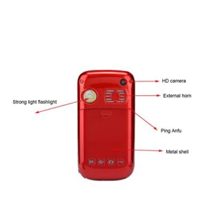 Zopsc F899 Flip Mobile Phones Unlocked Dual SIM Dual Standby Mobile Phone for Elderly Big Buttons, 2800mAh Battery Long Standby (Red)(US Plug)