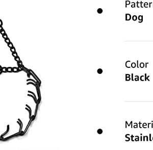 Herm Sprenger Black Stainless Steel Prong Dog Training Collar Ultra-Plus Pet Pinch Collar No-Pull Collar for Dogs Anti Pull Training Collar Made in Germany 3.2mm x 23in Medium