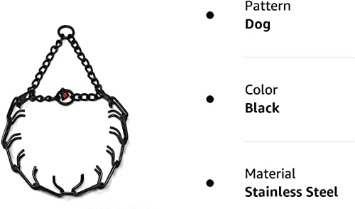 Herm Sprenger Black Stainless Steel Prong Dog Training Collar Ultra-Plus Pet Pinch Collar No-Pull Collar for Dogs Anti Pull Training Collar Made in Germany 3.2mm x 23in Medium