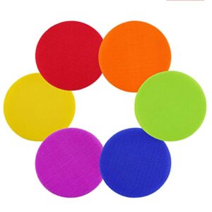nexxxi 36 pieces sitting dots, floor spots colorful sit makers for classroom preschool and kindergarten, 4 inches in diameters