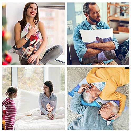 Customized Pillow with Picture Including Pillow Insertion Design for Your Own Photo Print Soft and Comfortable to Enjoy Deep Sleep (16''X 16'')