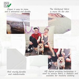 Customized Pillow with Picture Including Pillow Insertion Design for Your Own Photo Print Soft and Comfortable to Enjoy Deep Sleep (16''X 16'')