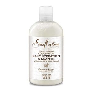 sheamoisture daily hydration 100% virgin coconut oil shampoo silicone and sulphate free for all hair types 384 ml