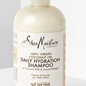 SheaMoisture Daily Hydration 100% Virgin Coconut Oil Shampoo silicone and sulphate free for all hair types 384 ml