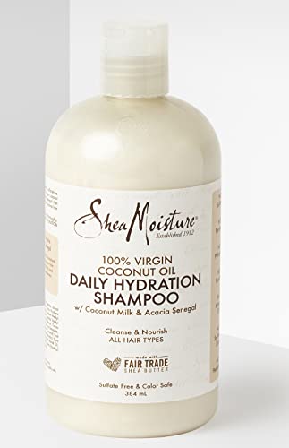 SheaMoisture Daily Hydration 100% Virgin Coconut Oil Shampoo silicone and sulphate free for all hair types 384 ml
