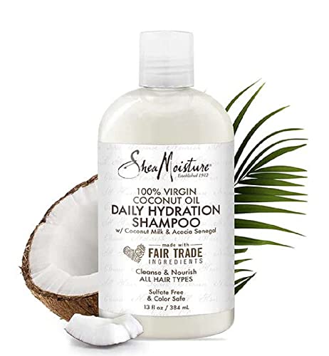 SheaMoisture Daily Hydration 100% Virgin Coconut Oil Shampoo silicone and sulphate free for all hair types 384 ml
