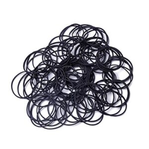 AMUU Rubber Bands 300pcs Black Small Rubber Bands for Office School Home size16 Elastic Band