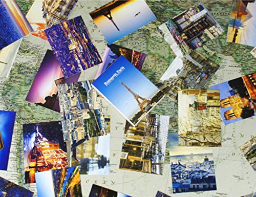 Travel postcards,Set of 30 Post cards variety pack depicting from Around the World Famous Travel Sites,Assorted Postcards Bulk, 4 x 6 -Paris