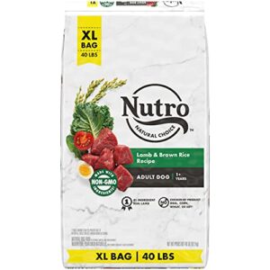 nutro natural choice adult dry dog food, lamb & brown rice recipe dog kibble, 40 lb. bag