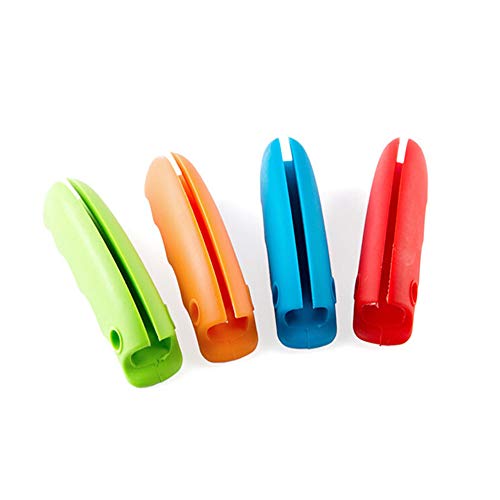 Axgo Portable Silicone Vegetable Picker, Shopping Grocery Basket Plastic Bag Key Grip Holder Handle Carrier Tool, 4 Color