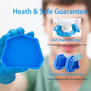 6 Pcs Dental Base Former Kit Dental Lab Model Base Set Plaster Mold Base Former Color Blue (Set)