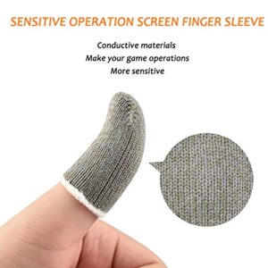 Newseego Mobile Game Controllers Finger Sleeve, Breathable Anti-Sweat Soft Touch Screen Finger Sleeve Sensitive Shoot and Aim for Rules of Survival/Knives Out for Android & iOS [12 Pack]