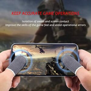 Newseego Mobile Game Controllers Finger Sleeve, Breathable Anti-Sweat Soft Touch Screen Finger Sleeve Sensitive Shoot and Aim for Rules of Survival/Knives Out for Android & iOS [12 Pack]