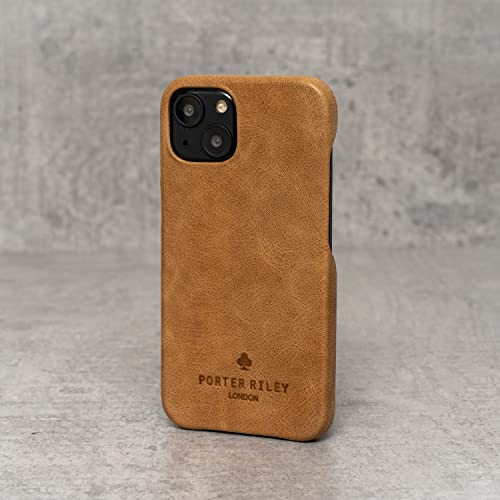 Porter Riley - Leather Case for iPhone 11 Pro (5.8"). Premium Genuine Leather Slimline Back Case (Tan)