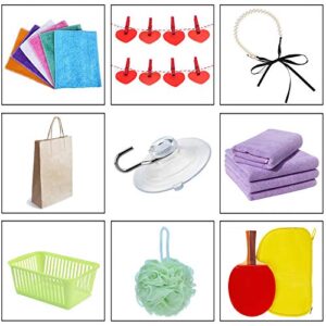 Nexxxi 12 Pack 1 3/4 inch Suction Cups with Metal Hooks, All Purpose Strong Sucktion Cups Hangers, Plastic Sucker Wall Hangers for Bathroom Kitchen