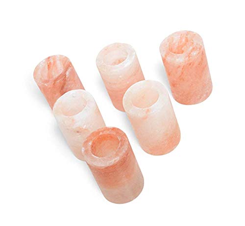 Milliard 6 Pack Premium Himalayan Salt Shot Glasses,Pink Tequila Shot Glasses, Make Drinking Tequila Simple and Easy