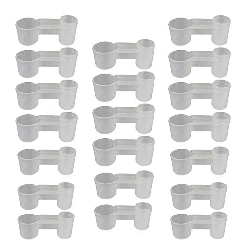 kathson 20 Pcs Bird Drinker Feeder Plastic Soda Pop Water Bottle Cup Ideal for Chicken Pigeons Birds Feeder Trough Animal Feeding Accessories