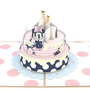 lovepop disney’s minnie mouse birthday cake pop up card, 5x7-3d greeting card, disney birthday cards for kids, pop up birthday card for mom, wife or daughter