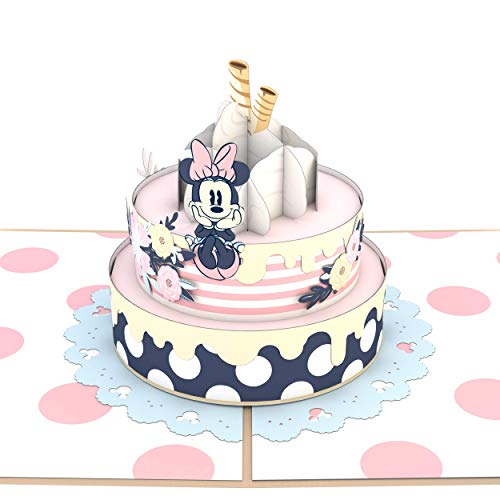 Lovepop Disney’s Minnie Mouse Birthday Cake Pop Up Card, 5x7-3D Greeting Card, Disney Birthday Cards for Kids, Pop Up Birthday Card for Mom, Wife or Daughter