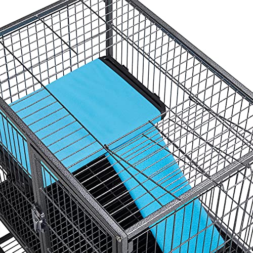 Yaheetech Metal Rolling Critter Nation Cage for Adult Rats/Ferrets/Chinchillas Small Animal Cage w/Removable Ramp & Platform Black