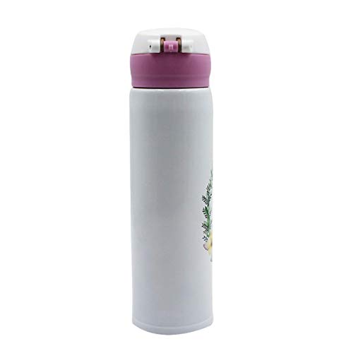 Amamcy Cute Unicorn Thermos Cup Water Bottle Stainless Steel Vacuum Flask Insulated Travel Mug for Women Kids 500ml (17oz)