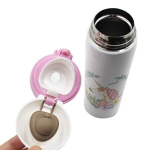 Amamcy Cute Unicorn Thermos Cup Water Bottle Stainless Steel Vacuum Flask Insulated Travel Mug for Women Kids 500ml (17oz)