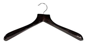 pillowtex walnut finish closet clothes hangers - set of 10