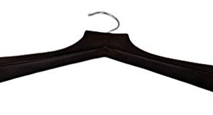 Pillowtex Walnut Finish Closet Clothes Hangers - Set of 10