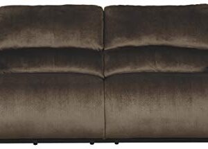 Signature Design by Ashley Contemporary 2 Seat Reclining 1, Power Sofa, Dark Brown