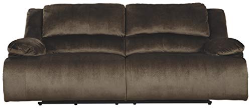 Signature Design by Ashley Contemporary 2 Seat Reclining 1, Power Sofa, Dark Brown