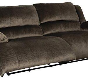 Signature Design by Ashley Contemporary 2 Seat Reclining 1, Power Sofa, Dark Brown