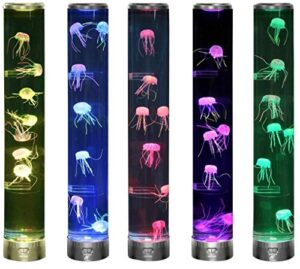 lightahead led jellyfish aqua mood lamp with 5 color changing light effects .the ultimate extra large sensory synthetic jelly fish tank aquarium mood lamp. ideal gift (extra large)