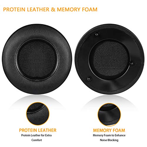 Thresher 7.1 Earpads, JARMOR Replacement Memory Foam Ear Cushion Kit Pad Cover for Razer Thresher 7.1 Headphone ONLY (Black)