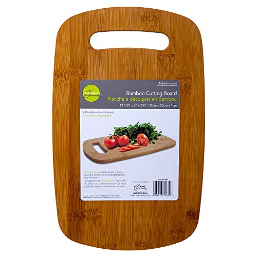 Luciano Housewares, Beige Classic Bamboo Cutting Board, 12.6 x 7.87 inches, 12.75 x 7.87