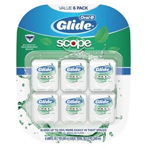 glide oral-b dental floss, scope flavor, 40m (pack of 6)