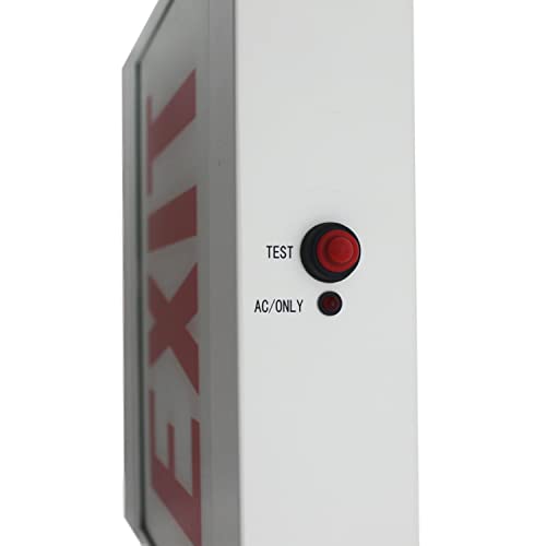 LFI Lights | Chicago Approved Red Exit Sign (No Arrow) | Steel Housing | All LED | Hardwired with Battery Backup | UL Listed | CHEX-NA