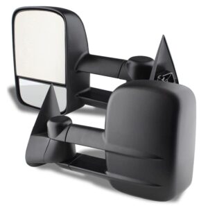 acanii - extend telescoping towing side mirrors manual non heat left+right driver + passenger for 99-07 silverado sierra